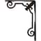 Ekena Millwork Fleur De Lis Wrought Iron Bracket, (Single center brace), Antiqued Bronze 1 1/2"W x 5 1/2"D x 8"H BKTM01X05X08SFLABZ - alternate 2